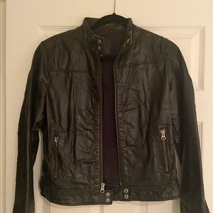 Black leather jacket